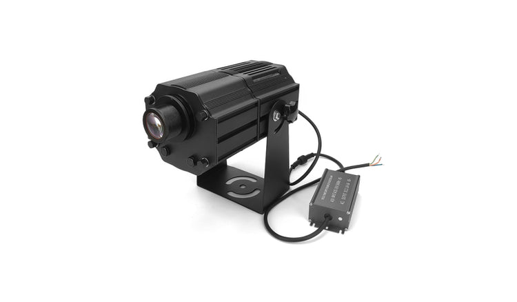 Floor and wall globo warning projector