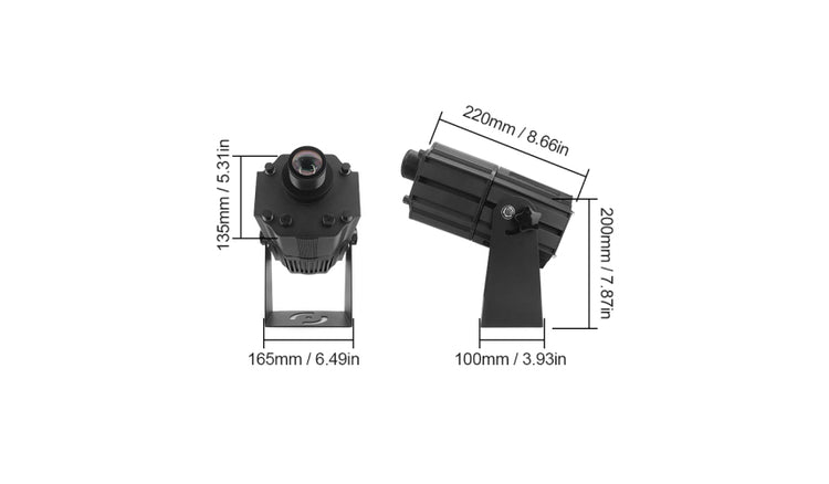 Floor and wall globo warning projector