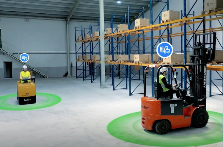 Sistema de advertencia de colisión de carretilla elevadora con limitador de velocidad - modelo 430-0000005