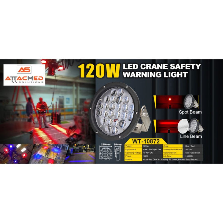 Wetech WT-10872 Foco de Seguridad 72W para Grúas Aéreas y de Izaje
